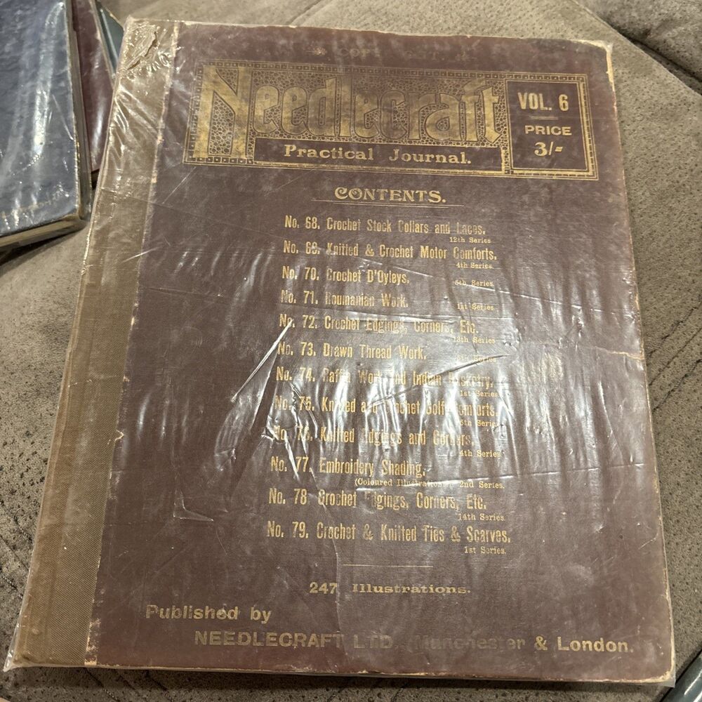 Needlecraft Practical Journal Vol 6 HC Antique Rare #68-79 Manchester London